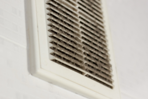 Dirty air ducts at a house in Glenview, Illinois